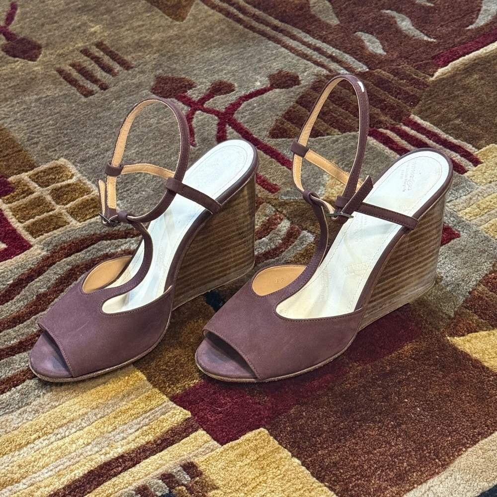 Maison Martin Margiela Brown Wedge Sandals
